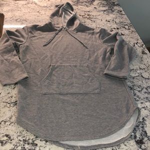 Oversized sweatshirt hoodie dress heather grey